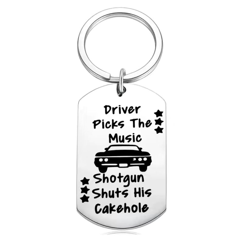 3/$25 Driver Picks The Music Shotgun Shuts His Cakehole Supernatural Keychain